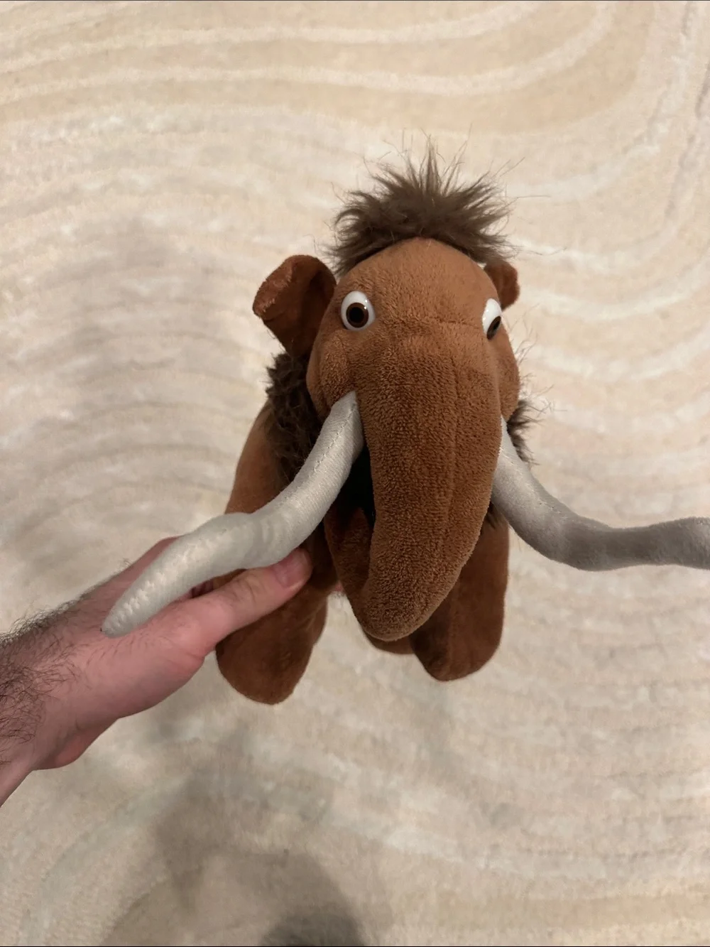 Brown Mammoth Plush Toy - Soft Stuffed Animal